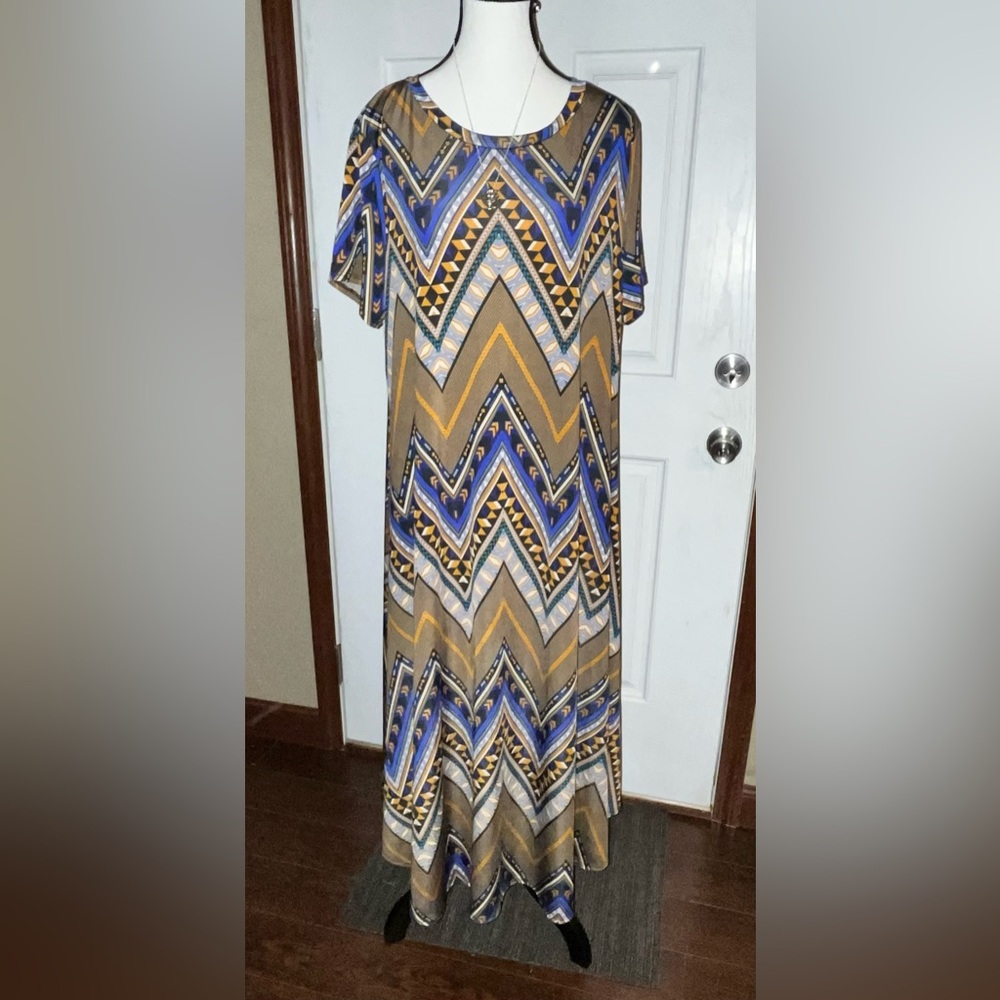 NWOT Pomelo Silk polyester Pull over Dress 3X